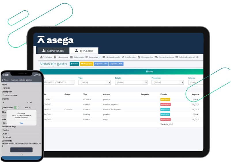 Asega. Asesoría Fiscal y Laboral en Málaga notasdegasto